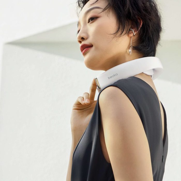 Beautiful Girl With Beoka Neck Massager