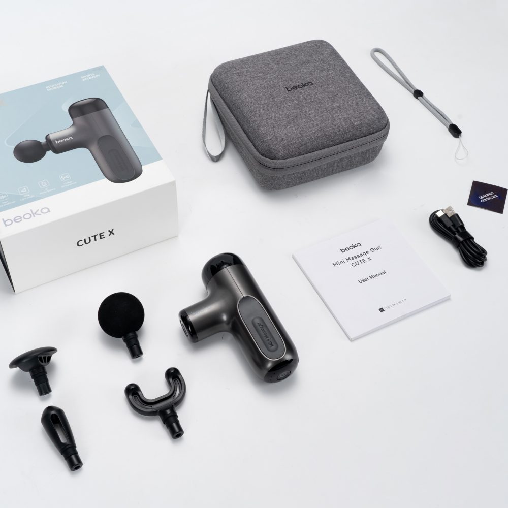 All Accessories and Change able Head of Cute-X Massage Gun