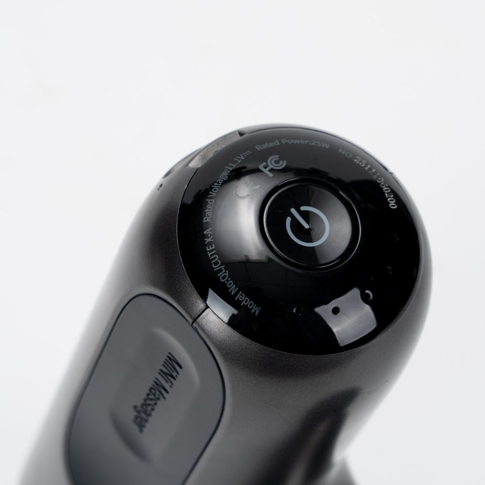 ON-Off Button of Mini CUTE-X On-The-Go Massage Gun